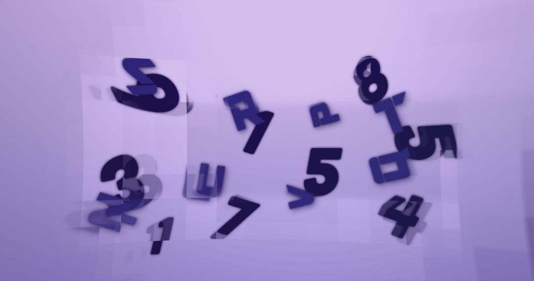Floating Numbers and Letters in Optical Illusion Design