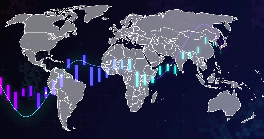 Global Financial Data Analysis with Colorful Candlestick Charts