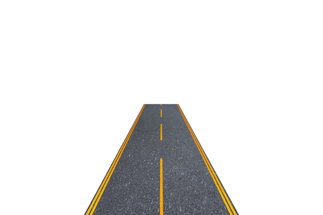 Transparent Black Road with Yellow Lines Illustration - Download Free Stock Images Pikwizard.com