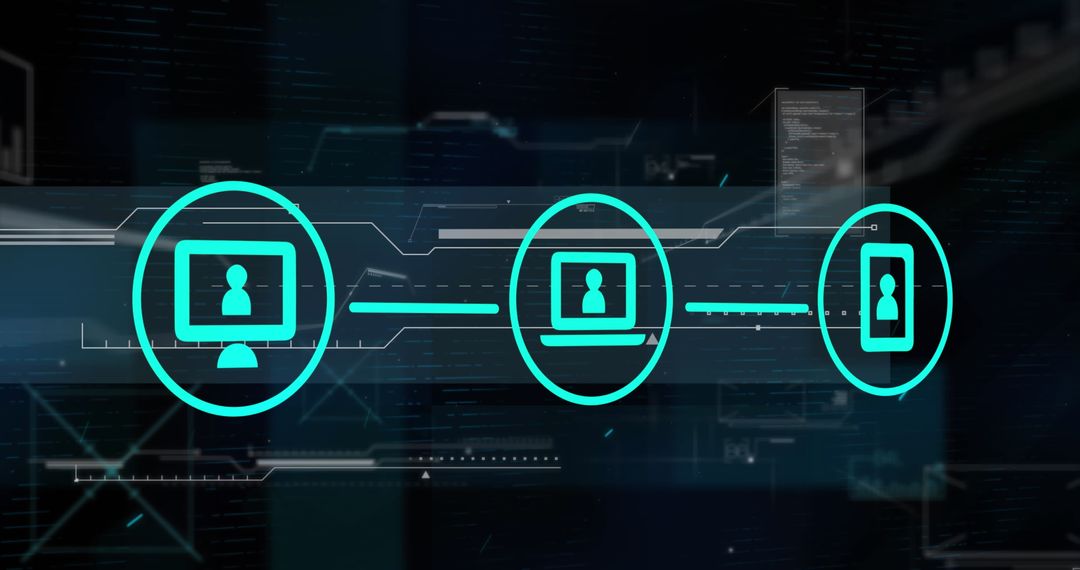 Technology Icons and Digital Interface Concept Design