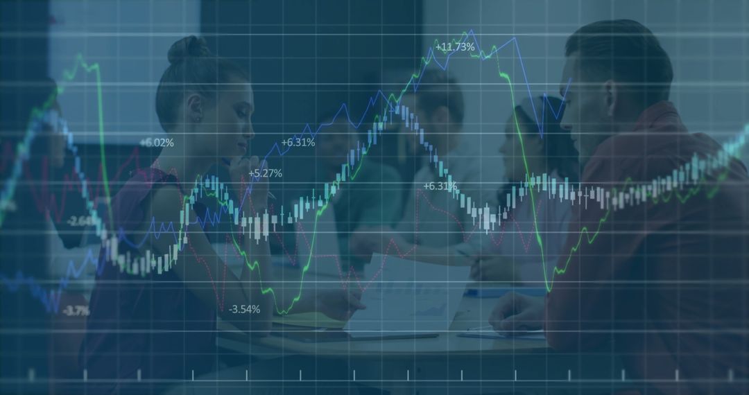 Diverse Team Collaborating with Data and Analytics