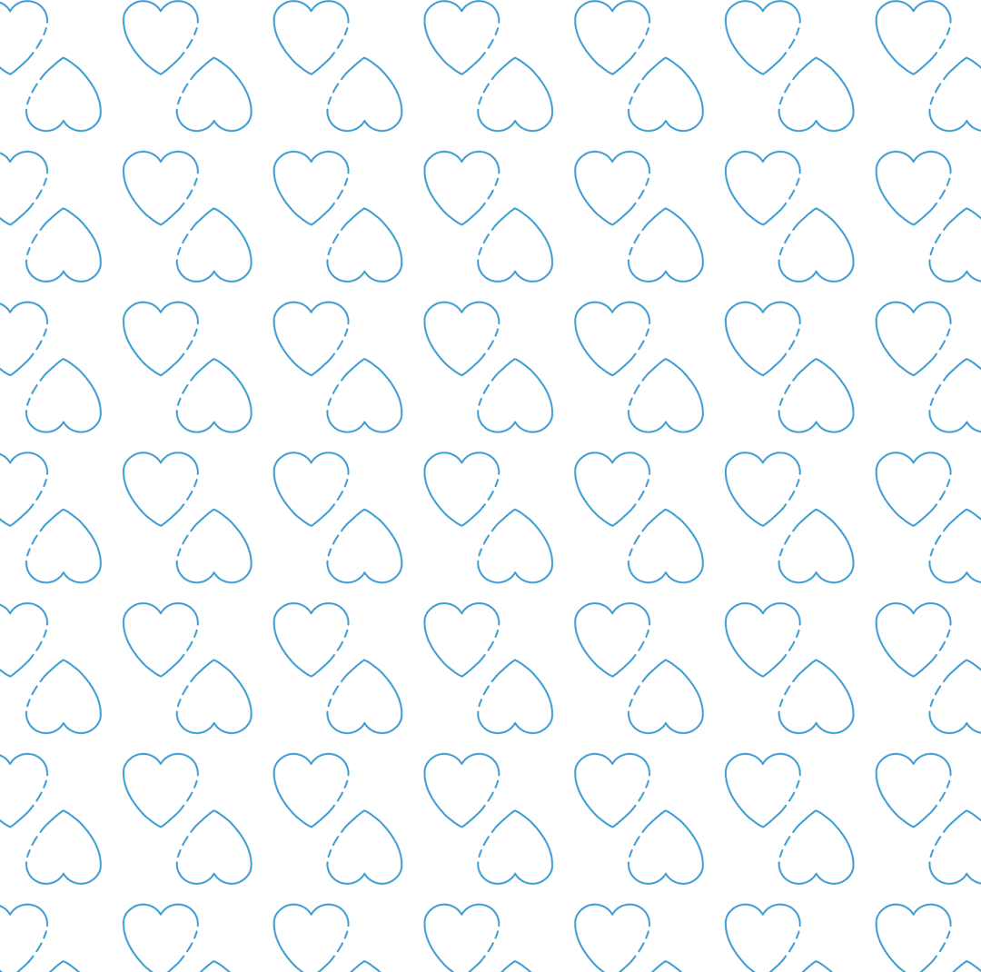 Blue Heart Pattern on Transparent Background for Creative Use