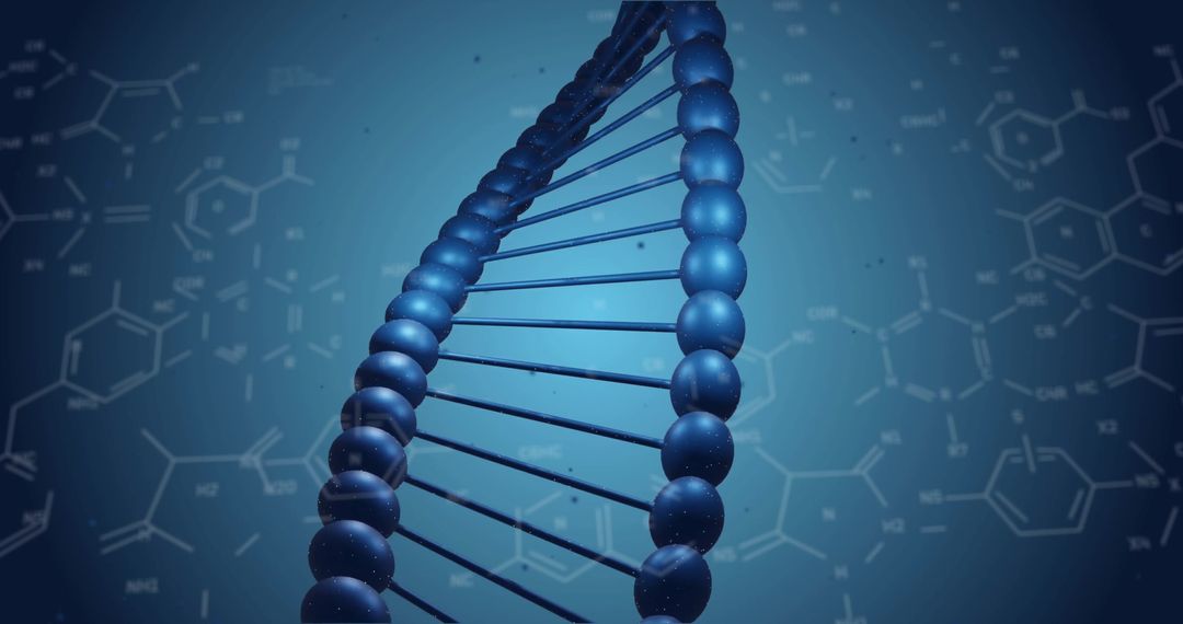 Rotating DNA Strand with Scientific Data Visualization