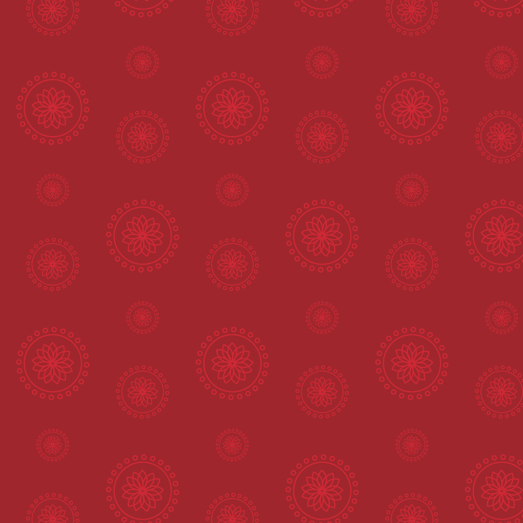 Abstract Red Floral Pattern on Transparent Background Design
