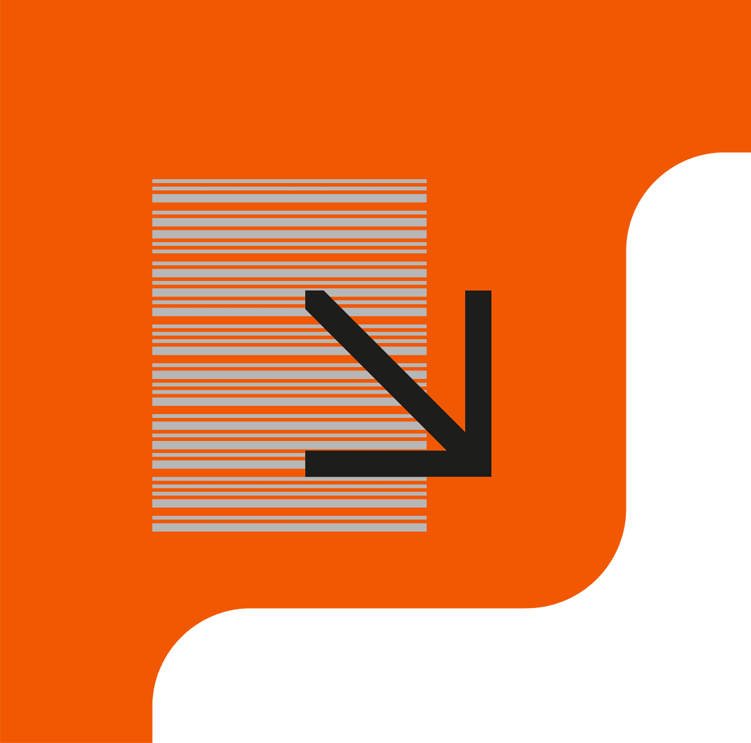 Modern Download Icon on Transparent Abstract Design