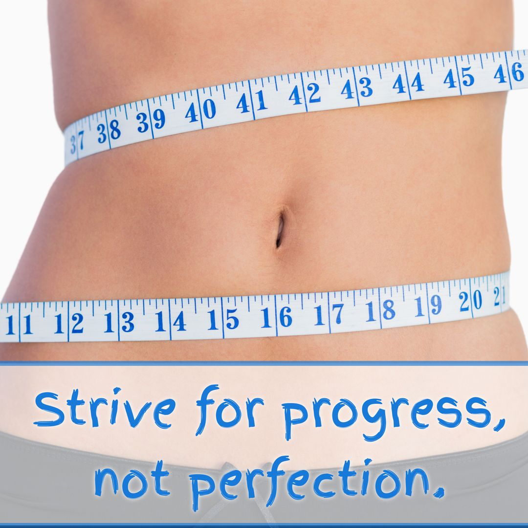 Motivational Weight Loss Message with Measuring Tape