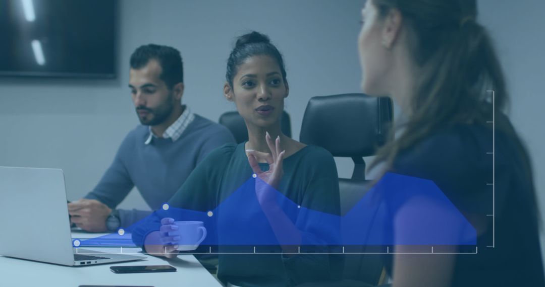 Diverse Business Team Analyzing Data Visualization Trends