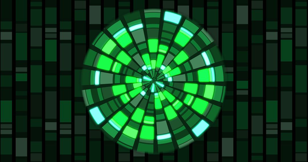 Dynamic Green Pattern with Modern Geometric Design