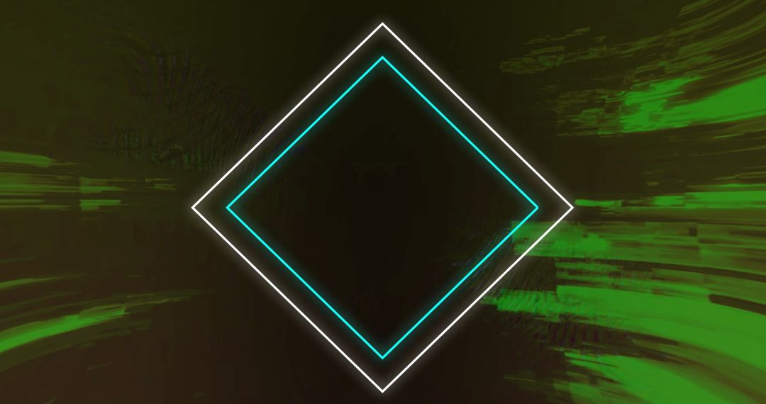 Glitched Neon Diamond in Futuristic Digital Abstract