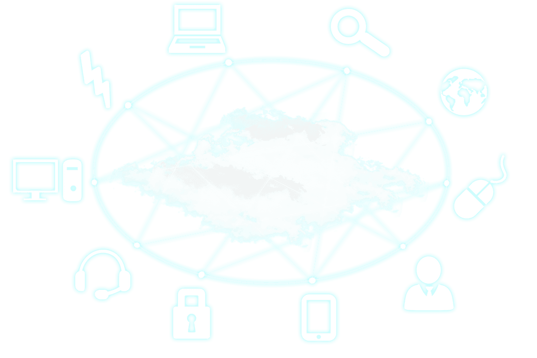 Transparent Network and Technology Symbols Illustration Vector