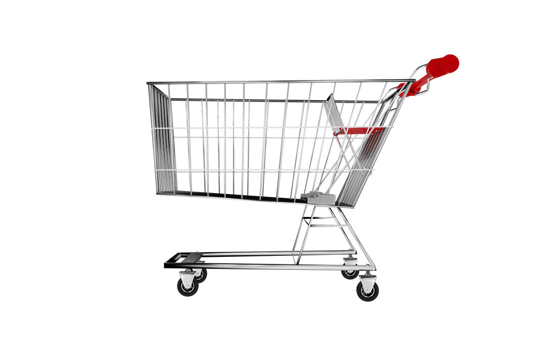 Transparent Shopping Trolley Illustration with Red Handle - Download Free Stock Images Pikwizard.com