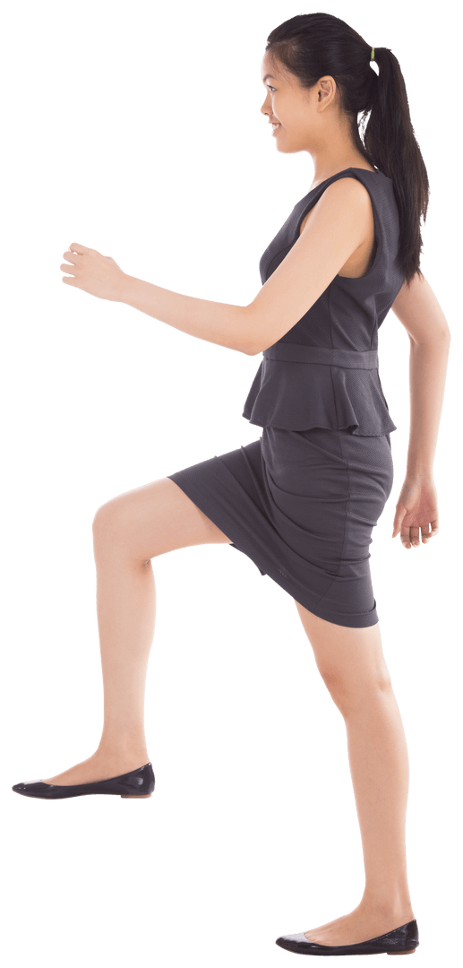 Businesswoman Stepping Forward Transparent Background PNG