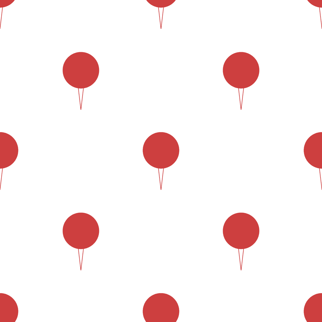 Seamless Red Dot Pattern on Transparent Background
