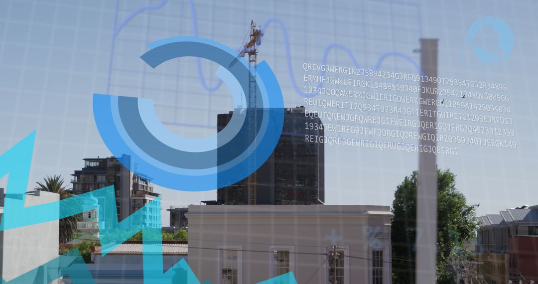 Abstract Data Overlay on Urban Landscape