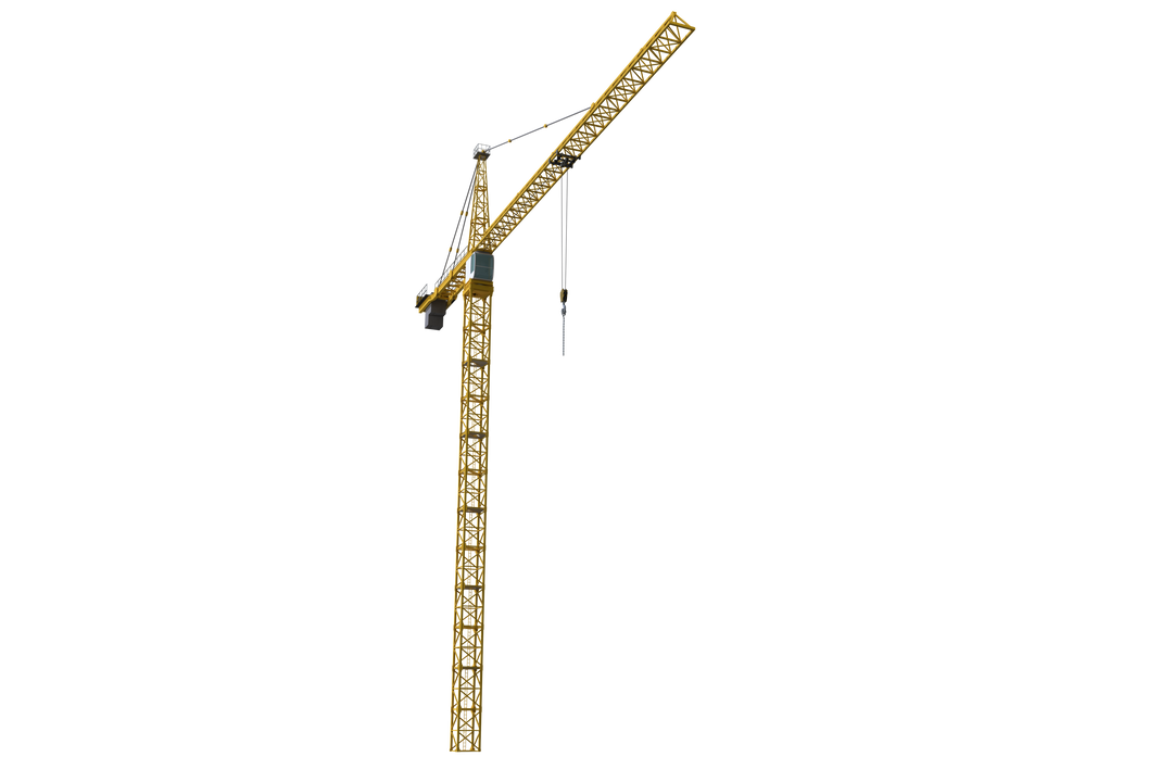 Yellow Construction Crane Isolated on Transparent Background - Download Free Stock Images Pikwizard.com