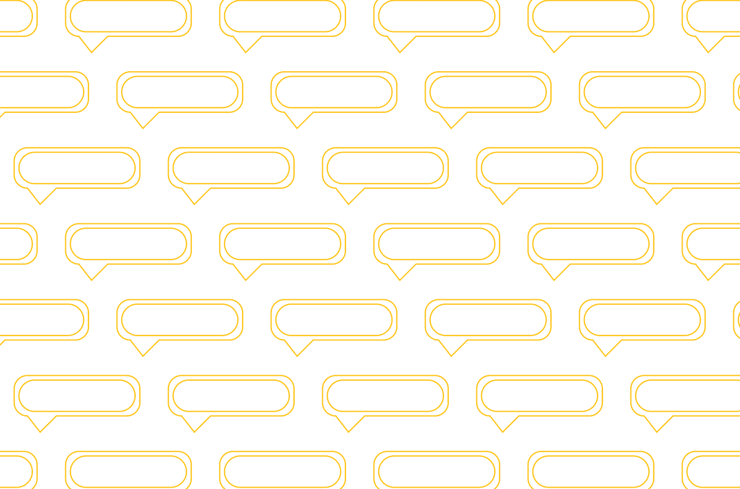 Seamless Yellow Speech Bubble Pattern on Transparent Background