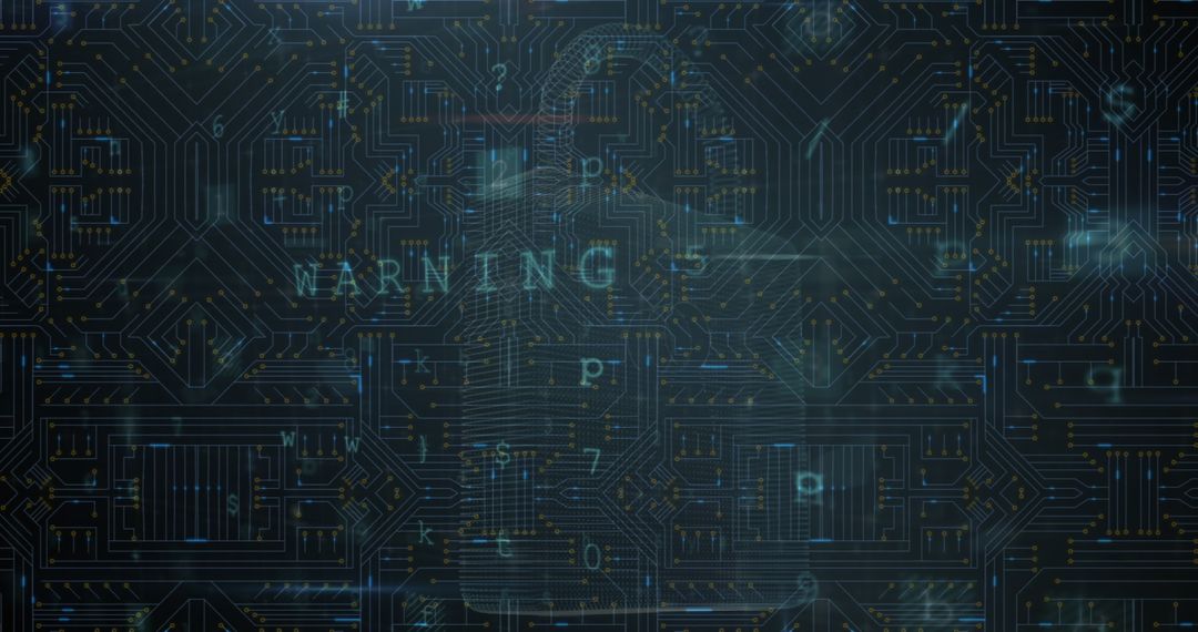 cyber security concept with data processing over circuit board - Free Images, Stock Photos and Pictures on Pikwizard.com
