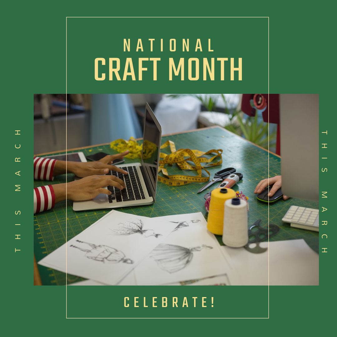 Creative Designers Celebrating National Craft Month with Crafting Tools