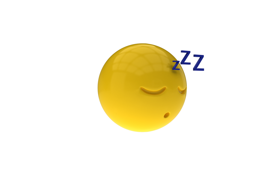 Three Dimensional Sleeping Emoticon On Transparent Background - Download Free Stock Images Pikwizard.com