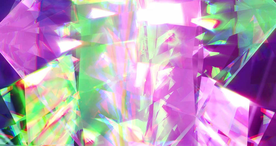 Vibrant Prismatic Diamond Light Reflection Background