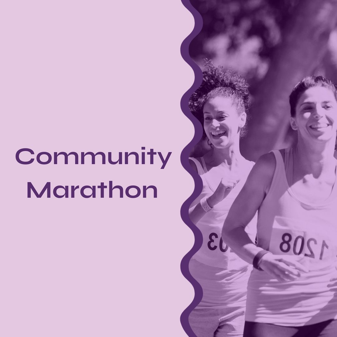 Joyful Women Running at Community Marathon