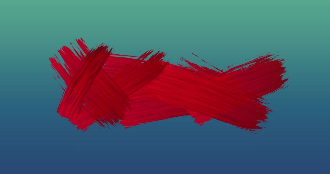Dynamic Red Brush Strokes on Gradient Background