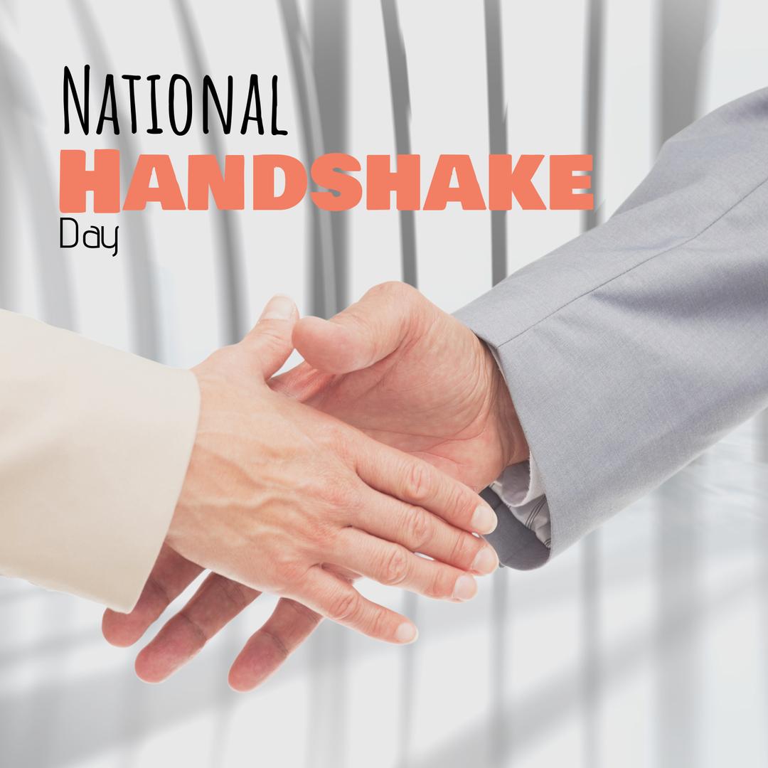 National Handshake Day Celebration with Caucasian Business People