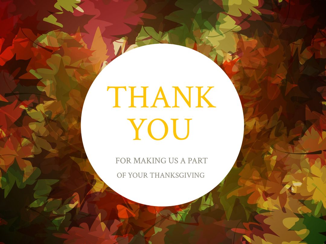Thanksgiving Appreciation with Autumn Leaves Background