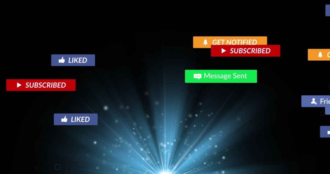 Digital Interface with Social Media Notifications