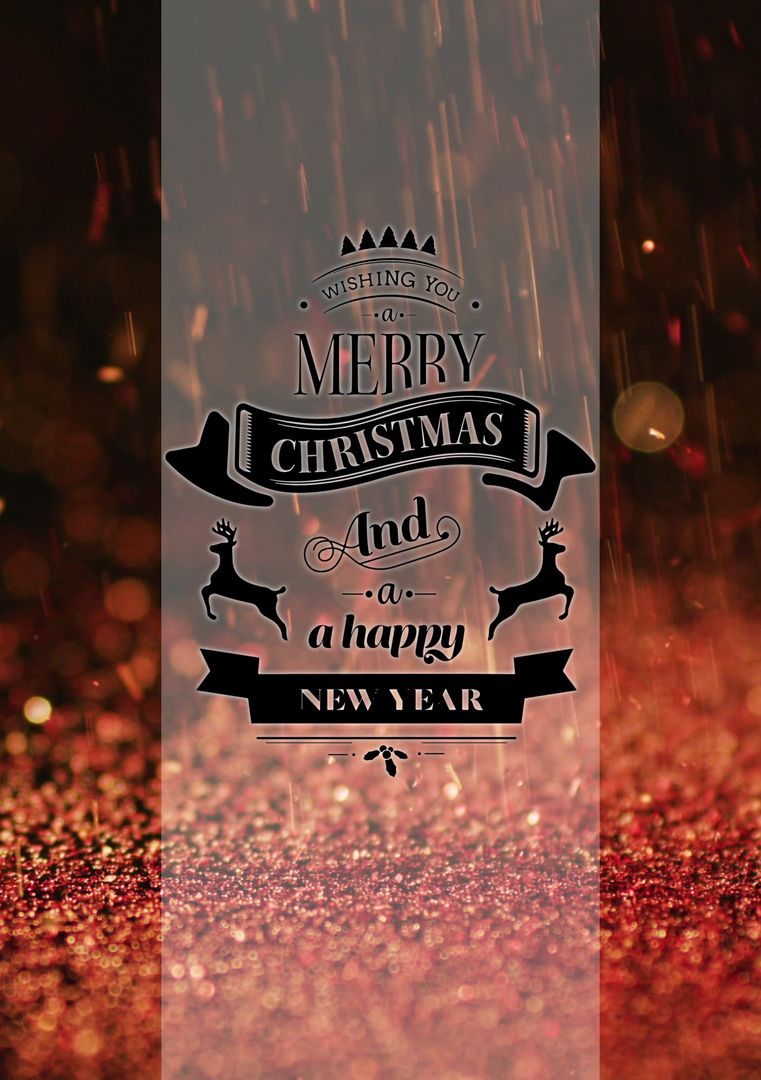 Festive Merry Christmas and Happy New Year Graphic Design
