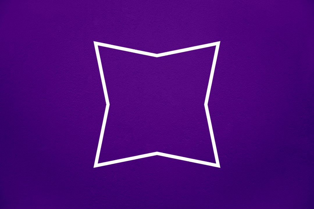Abstract Transparent Vector Square Frame on Purple Background