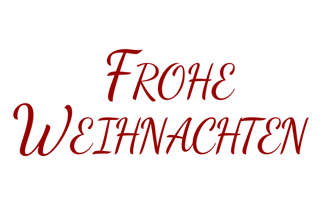 Festive German Christmas Text on Transparent Background