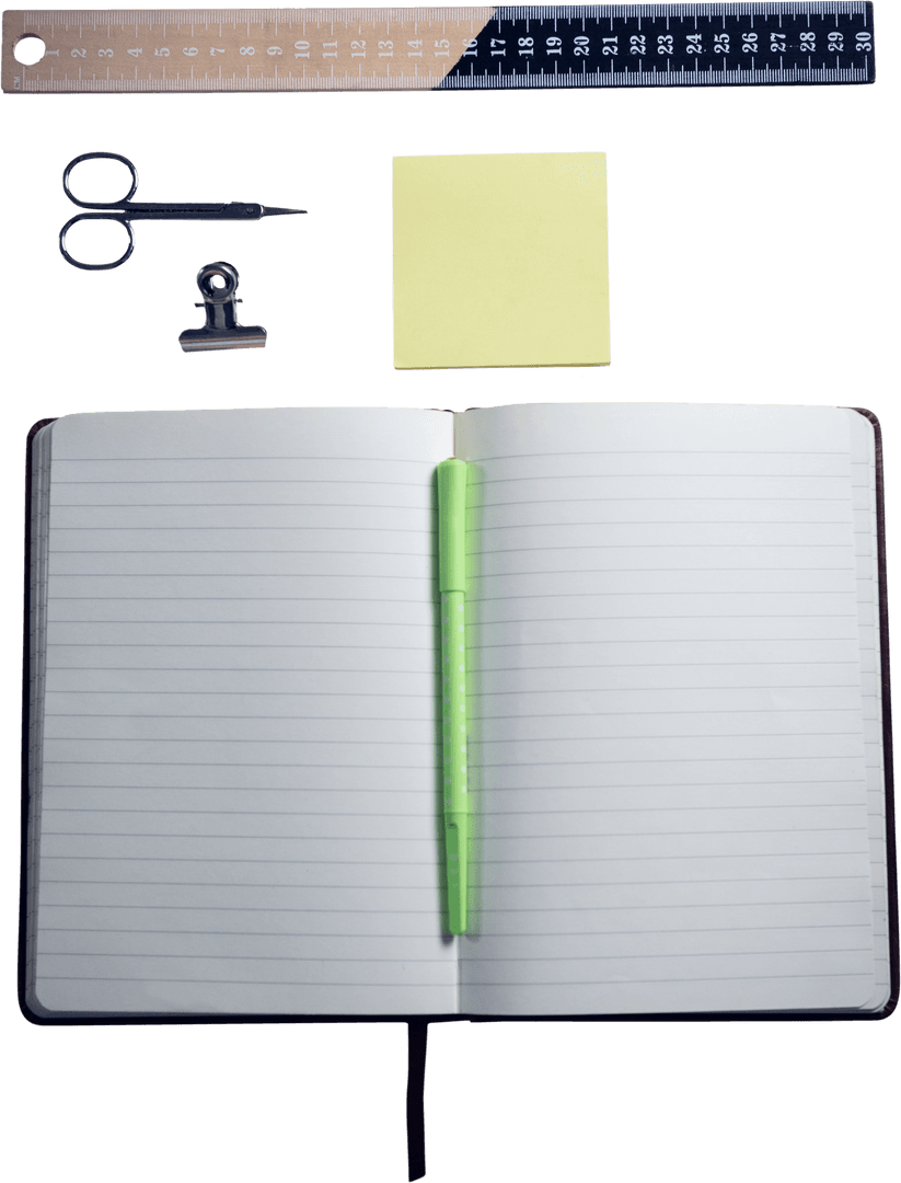 Transparent Writing Tools with Open Notebook and Pen - Download Free Stock Images Pikwizard.com