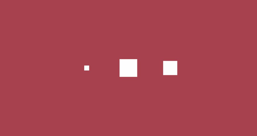 Minimalist Loading Squares on Red Background