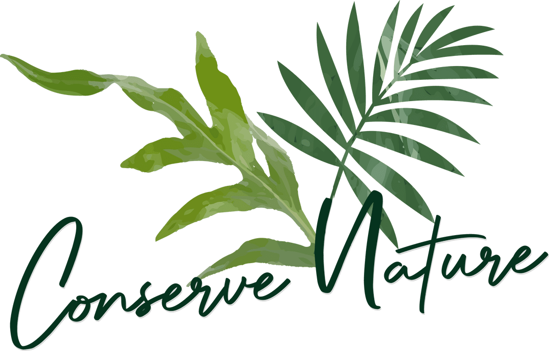 Nature Conservation Text with Transparent Background and Leaf Design