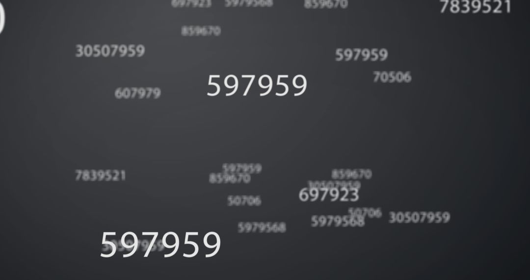 Dynamic Numbers on Grey Background for Technology Themes