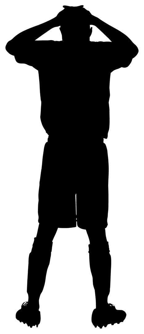 Dynamic Male Football Player on Transparent Background PNG