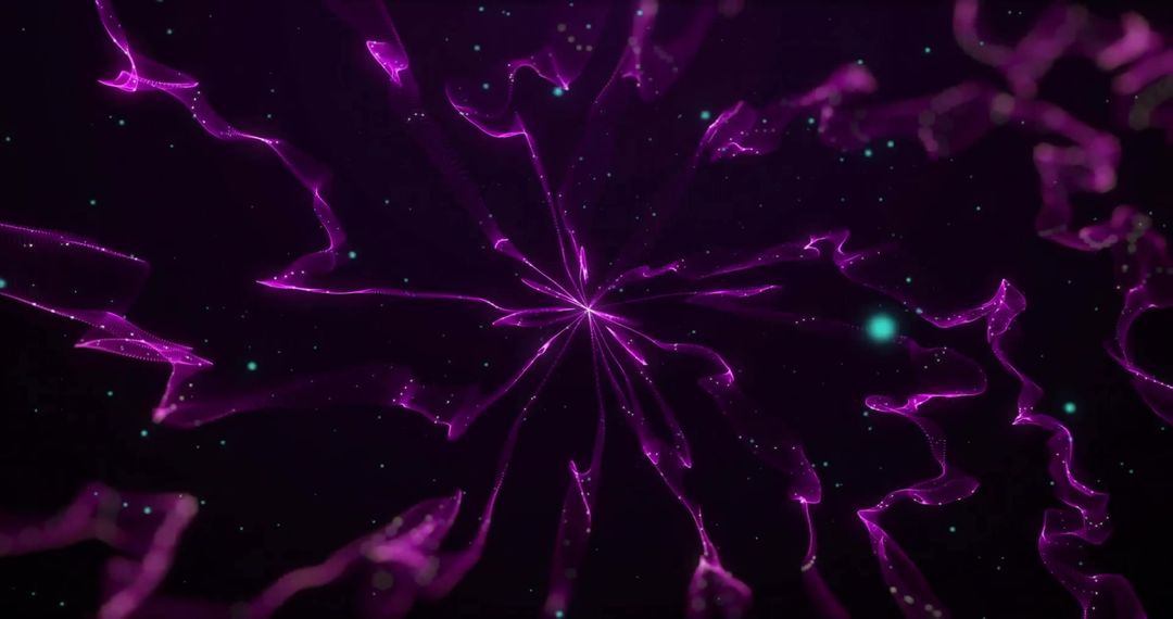 Mesmerizing Purple Light Trails Moving in Darkness