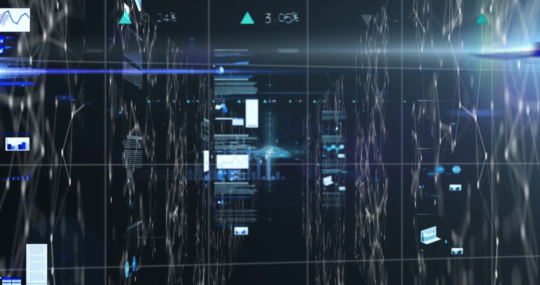 Abstract Financial Data Visualization with Global Network - Free Images, Stock Photos and Pictures on Pikwizard.com