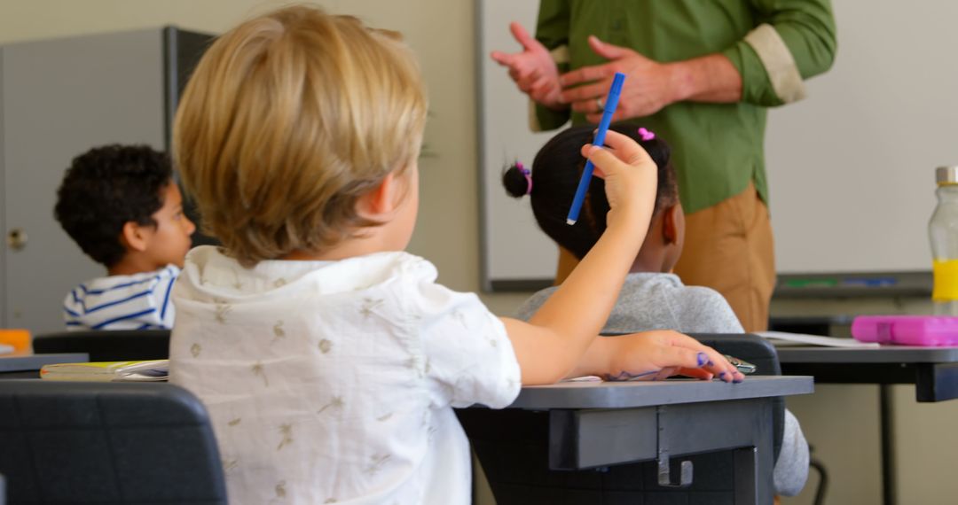 Engaged Students and Teacher in Interactive Classroom