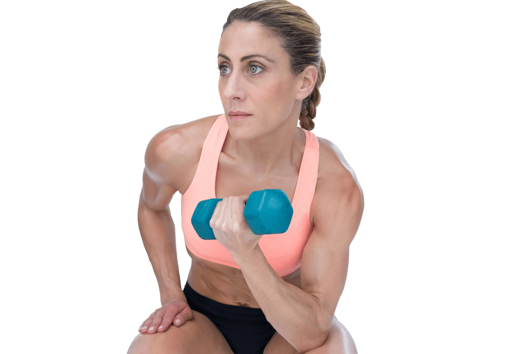 Strong Woman Exercising with Dumbbell on Transparent Background - Download Free Stock Images Pikwizard.com