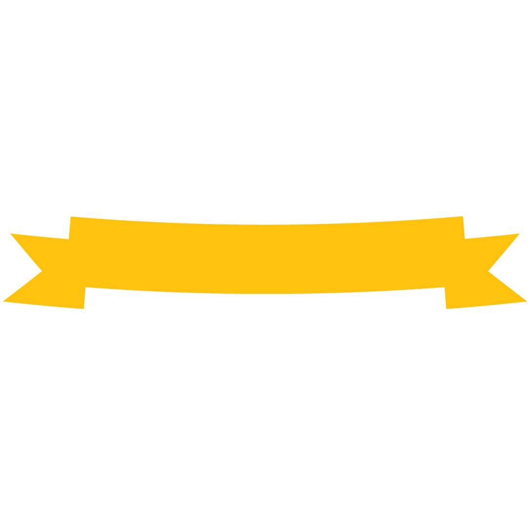 yellow ribbon banner with transparent background for versatile design - Download Free Stock Images Pikwizard.com