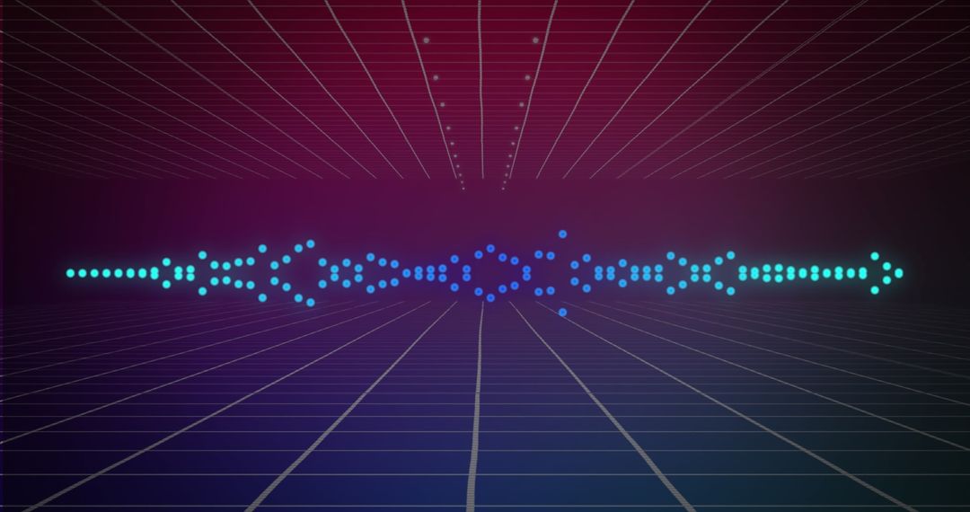 Abstract Futuristic Sound Wave with Geometric Pattern