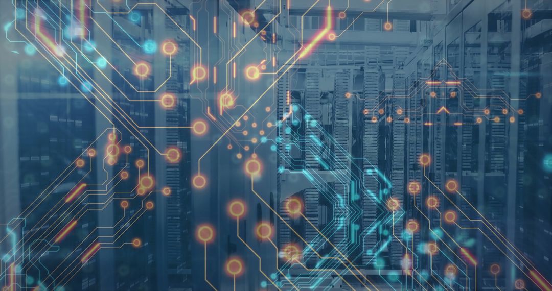 Digital Circuit Overlay on Data Center Server Racks