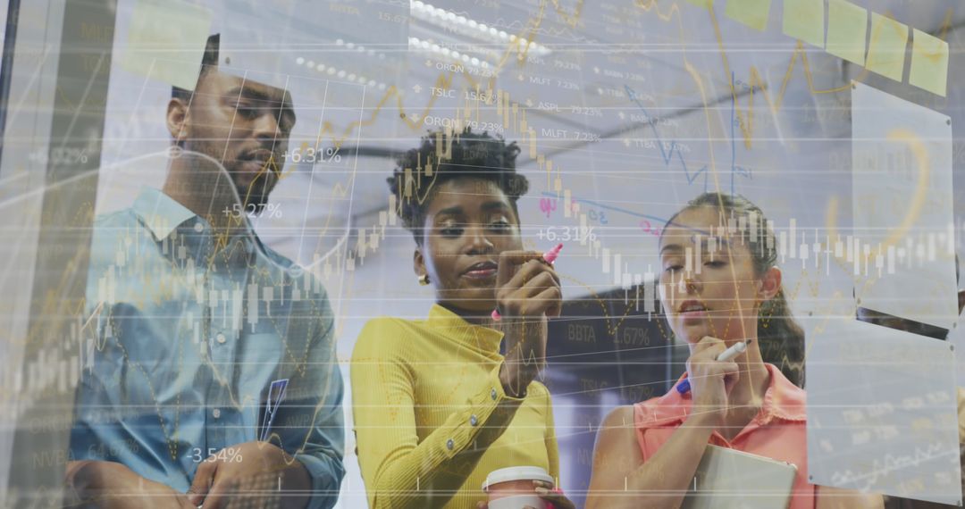 Diverse Business Team Analyzing Financial Data for Strategic Insights