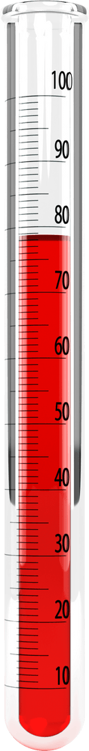 Transparent Foley Thermometer with Red Indicators for Accurate Measurements