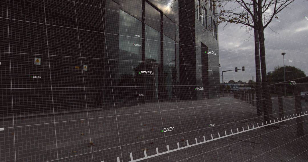 Financial Data Projection on Modern City Buildings