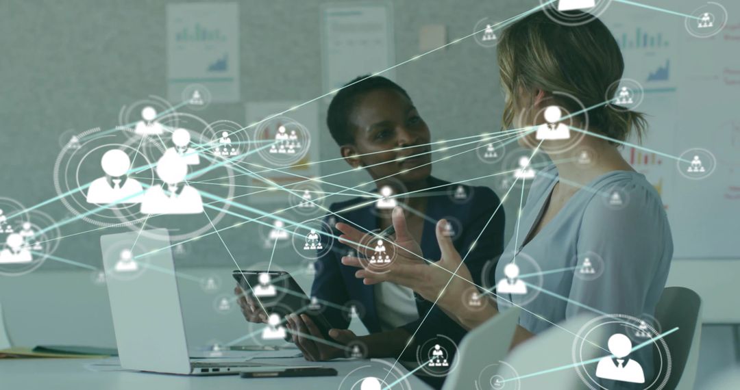 Collaborative Businesswoman Teamwork in Modern Digital Workspace