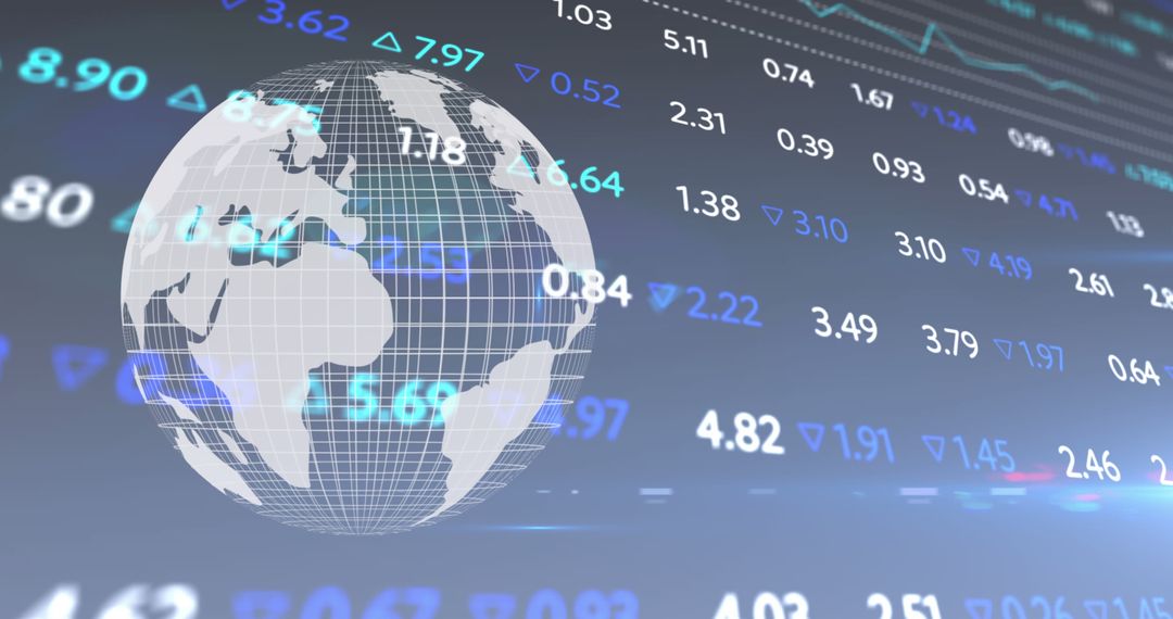 Global Financial Data with Spinning Earth Graphic