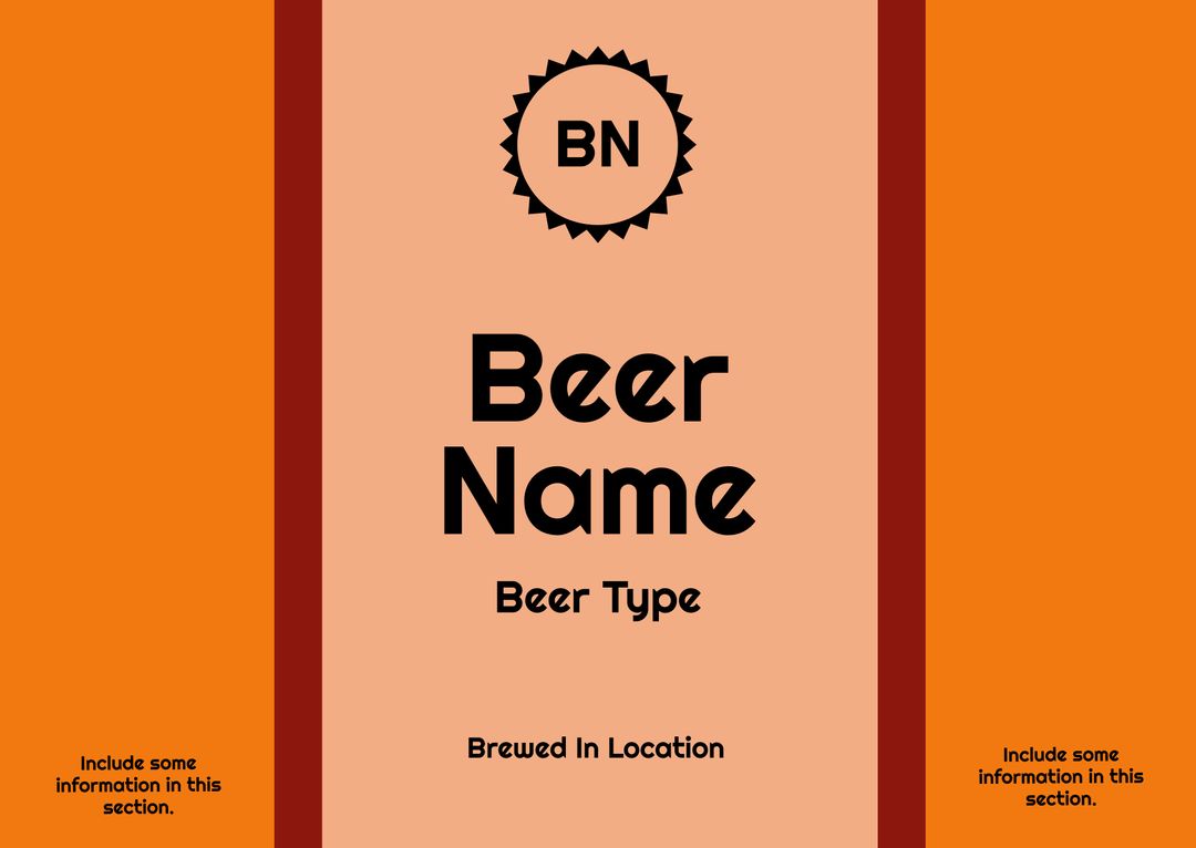 Craft Beer Label Design with Traditional Authenticity